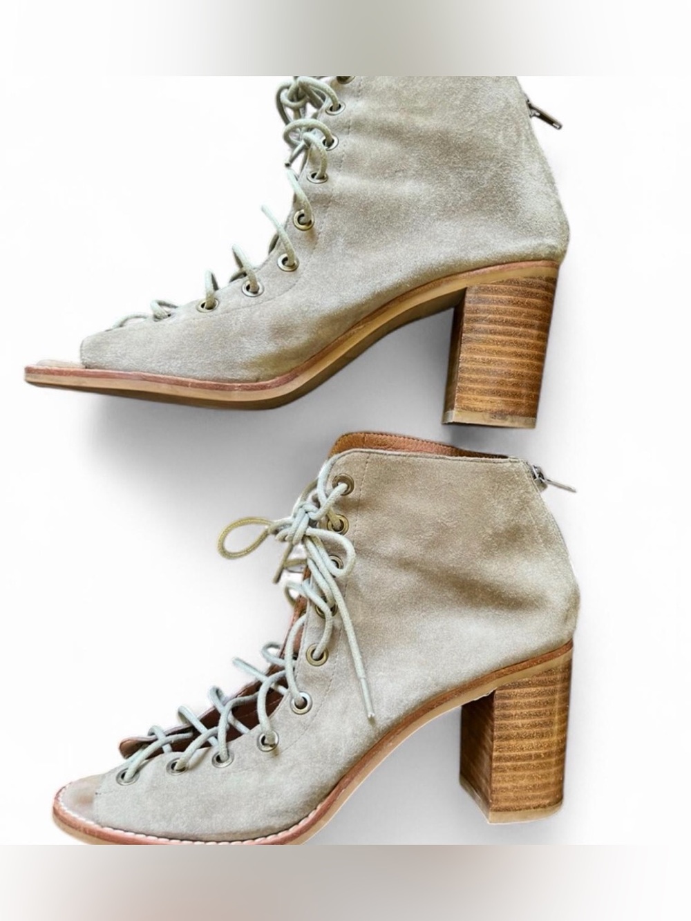 Jeffrey Campbell Cors Lace-Up Block Heel Ankle Boots